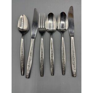Vintage Studio Stainless Steel SXT1  6 Pc Flatware Fork Spoons Knives